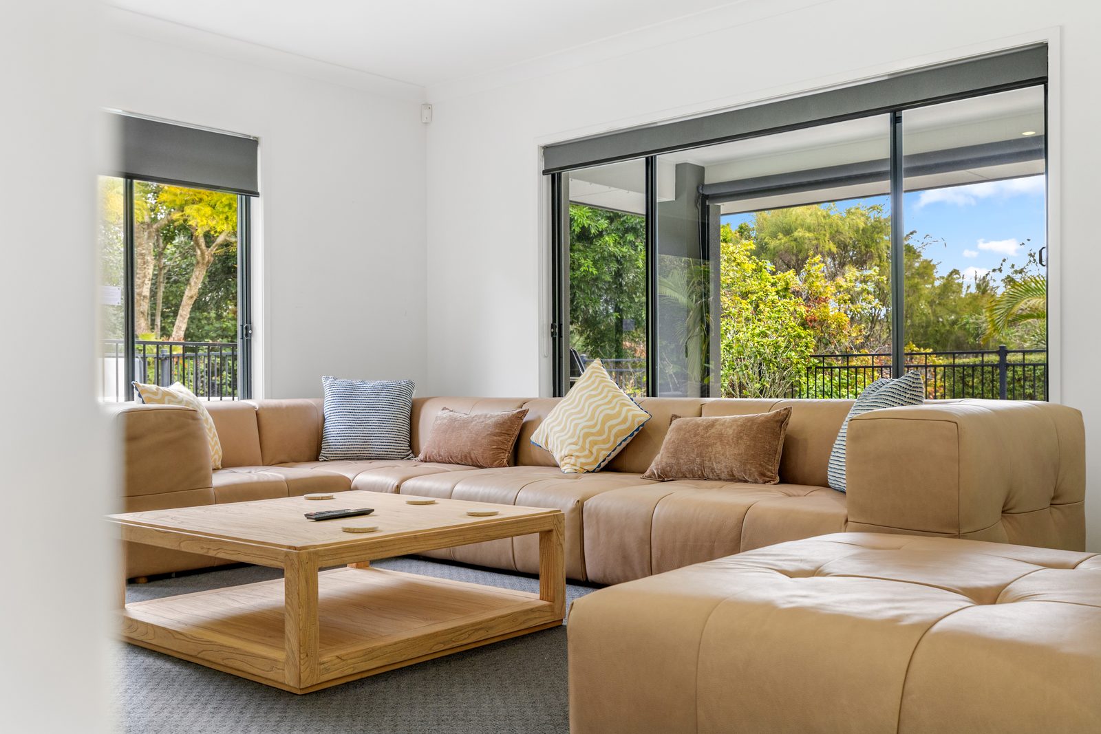 Living room with rural view