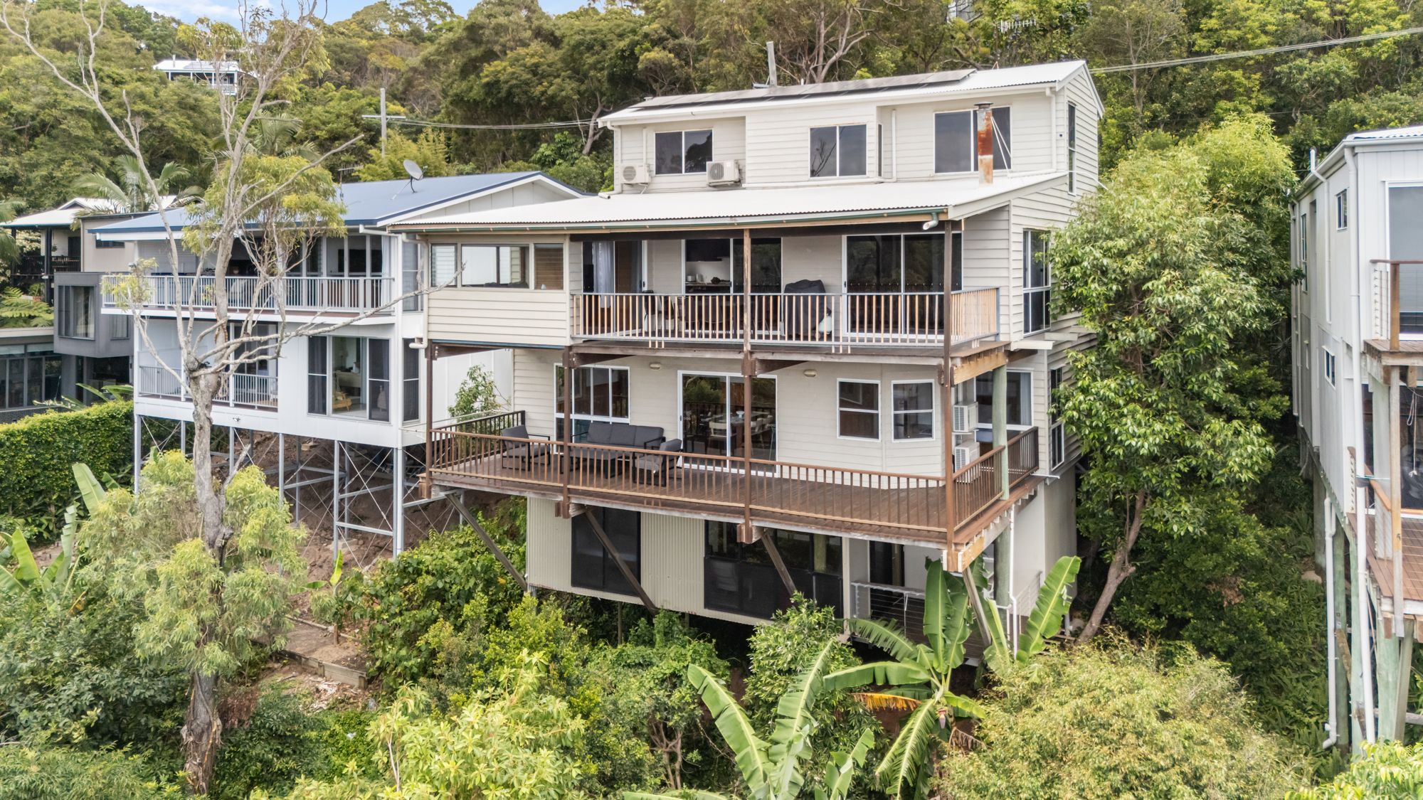 Multi level hillside home