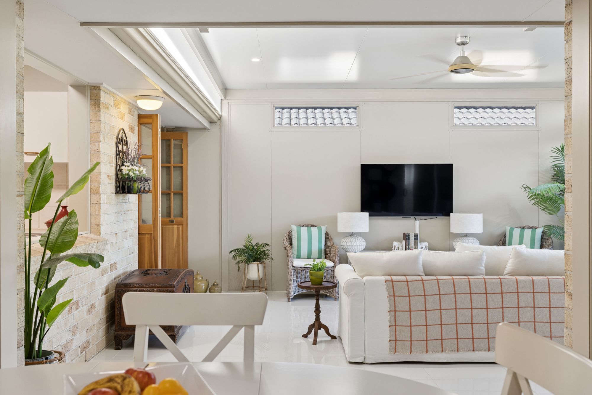 Lounge with fireplace